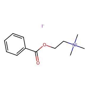 Ethanaminium, 2-(benzoyloxy)-N,N,N-trimethyl-, iodide (1:1) structure