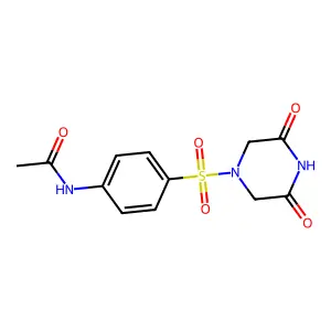 N1-(4-[(3,5-Dioxopiperazino)sulfonyl]phenyl)acetamide structure