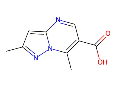 2,7-Dimethylpyrazolo[1,5-a]pyrimidine-6-carboxylic acid structure