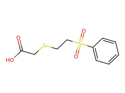 2-[2-(Benzenesulfonyl)ethylsulfanyl]acetic acid structure