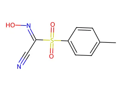 2-Hydroxyimino-2-(4-methylphenyl)sulfonylacetonitrile structure