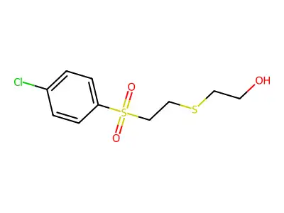 2-((2-[(4-Chlorophenyl)sulfonyl]ethyl)thio)ethan-1-ol structure