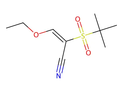 2-(tert-Butylsulfonyl)-3-ethoxyacrylonitrile structure