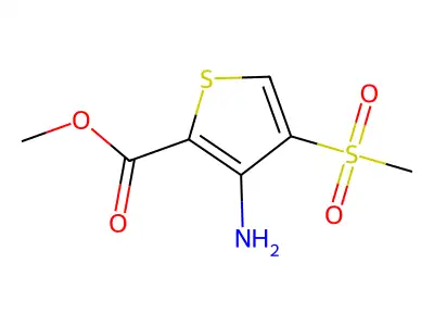 Methyl 3-amino-4-(methylsulfonyl)thiophene-2-carboxylate structure