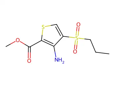 Methyl 3-amino-4-(propylsulfonyl)thiophene-2-carboxylate structure