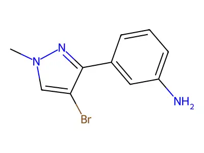 3-(4-Bromo-1-Methyl-1H-Pyrazol-3-Yl)Aniline structure