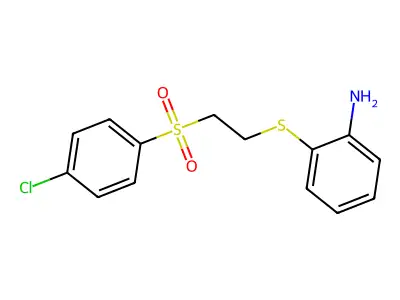 2-[2-(4-Chlorophenyl)sulfonylethylsulfanyl]aniline structure