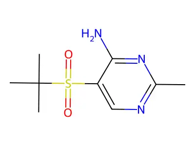 5-(Tert-butylsulfonyl)-2-methylpyrimidin-4-amine structure