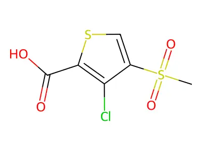 3-(2-Thienyl)-6-(trifluoromethyl)thieno[3,2-b]pyridine-2-carboxylic acid structure