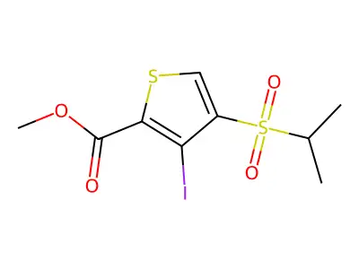 Methyl 3-iodo-4-(isopropylsulfonyl)thiophene-2-carboxylate structure