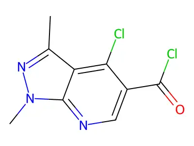 4-Chloro-1,3-Dimethyl-1H-Pyrazolo[3,4-B]Pyridine-5-Carbonyl Chloride structure