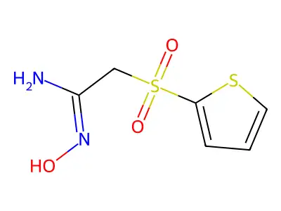 N'-hydroxy-2-thiophen-2-ylsulfonylethanimidamide structure
