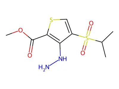 Methyl 3-hydrazino-4-(isopropylsulfonyl)thiophene-2-carboxylate structure