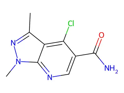 4-Chloro-1,3-Dimethyl-1H-Pyrazolo[3,4-B]Pyridine-5-Carboxamide structure