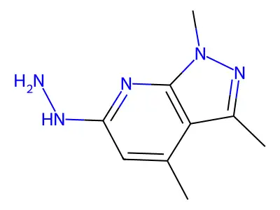 6-Hydrazinyl-1,3,4-trimethyl-1H-pyrazolo[3,4-b]pyridine structure