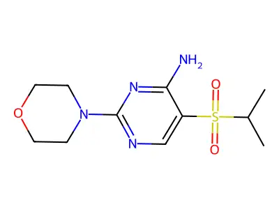 5-(Isopropylsulfonyl)-2-morpholinopyrimidin-4-amine structure