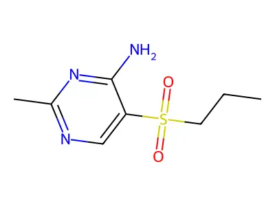 2-Methyl-5-(propylsulfonyl)pyrimidin-4-amine structure