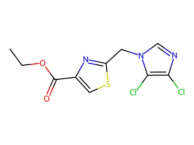 ethyl 2-[(4,5-dichloro-1H-imidazol-1-yl)methyl]-1,3-thiazole-4-carboxylate structure