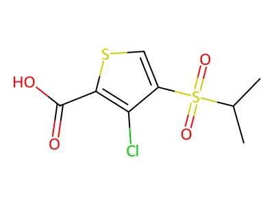 3-Chloro-4-(propane-2-sulfonyl)-thiophene-2-carboxylic acid structure