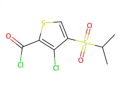 3-Chloro-4-(propane-2-sulfonyl)-thiophene-2-carbonyl chloride structure