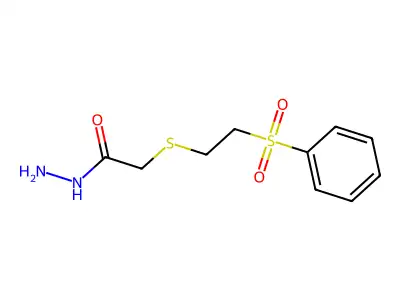 2-{[2-(Phenylsulfonyl)ethyl]thio}ethanohydrazide structure