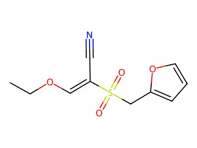 3-Ethoxy-2-[(2-furylmethyl)sulfonyl]acrylonitrile structure