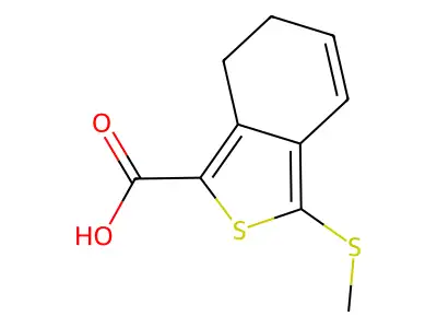 3-Methylsulfanyl-6,7-dihydro-2-benzothiophene-1-carboxylic acid structure