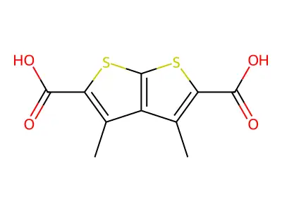 3,4-Dimethylthieno(2,3-b)thiophene-2,5-dicarboxylic acid structure