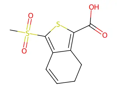 3-(Methylsulfonyl)-6,7-dihydrobenzo[c]thiophene-1-carboxylic acid structure