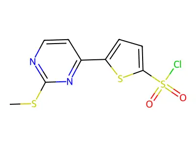 5-(2-(Methylthio)-4-pyrimidinyl)-2-thiophenesulfonyl chloride structure