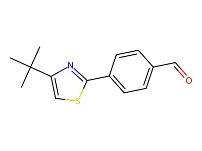 4-[4-(tert-Butyl)-1,3-thiazol-2-yl]benzaldehyde structure