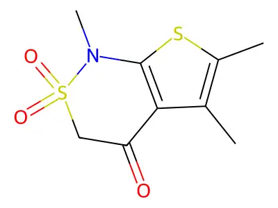 1,5,6-Trimethyl-2,2-dioxothieno[2,3-c]thiazin-4-one structure