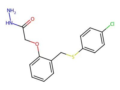 2-(2-{[(4-Chlorophenyl)thio]methyl}phenoxy)ethanohydrazide structure