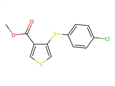 Methyl 4-[(4-chlorophenyl)thio]thiophene-3-carboxylate structure