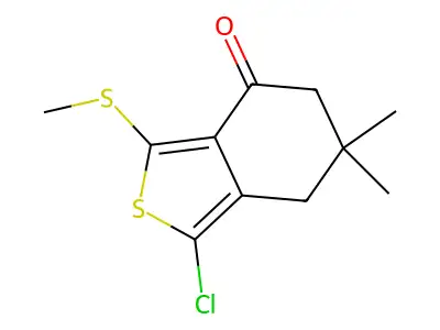 1-Chloro-6,6-dimethyl-3-(methylthio)-4,5,6,7-tetrahydrobenzo[c]thiophen-4-one structure