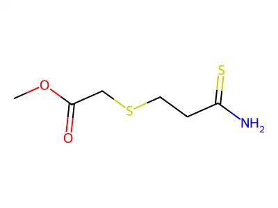 Methyl 2-[(3-amino-3-thioxopropyl)thio]acetate structure