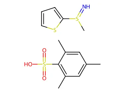 2-(Methylsulfinoimidoyl)thiophene 2,4,6-trimethylbenzenesulfonate structure