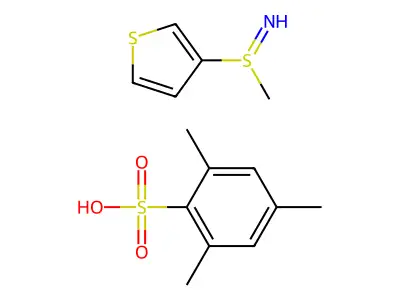 3-(Methylsulfinoimidoyl)thiophene 2,4,6-trimethylbenzenesulfonate structure
