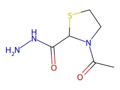 3-Acetyl-1,3-thiazolane-2-carbohydrazide structure