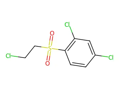 2,4-Dichloro-1-[(2-chloroethyl)sulfonyl]benzene structure