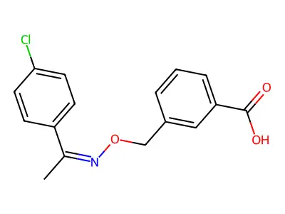 3-[[1-(4-Chlorophenyl)ethylideneamino]oxymethyl]benzoic acid structure