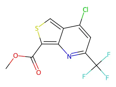 Methyl 4-chloro-2-(trifluoromethyl)thieno(3,4-b)pyridine-7-carboxylate structure