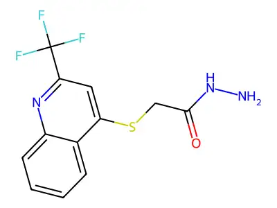 2-((2-(Trifluoromethyl)quinolin-4-YL)thio)acetohydrazide structure