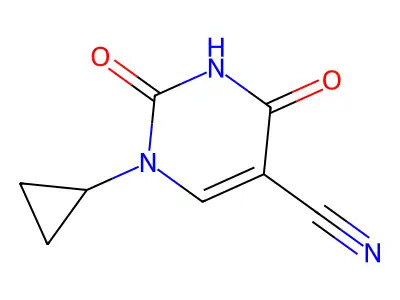 1-Cyclopropyl-2,4-dioxo-1,2,3,4-tetrahydropyrimidine-5-carbonitrile structure