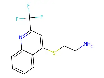 2-[[2-(Trifluoromethyl)-4-quinolinyl]thio]ethanamine structure