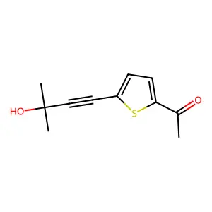 1-[5-(3-Hydroxy-3-methylbut-1-ynyl)-2-thienyl]ethan-1-one structure