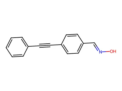 N-[[4-(2-phenylethynyl)phenyl]methylidene]hydroxylamine structure