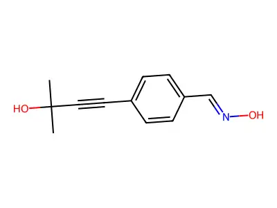 4-(3-Hydroxy-3-methylbut-1-yn-1-yl)benzaldehyde oxime structure