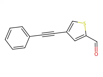 4-(2-Phenyleth-1-ynyl)thiophene-2-carbaldehyde structure