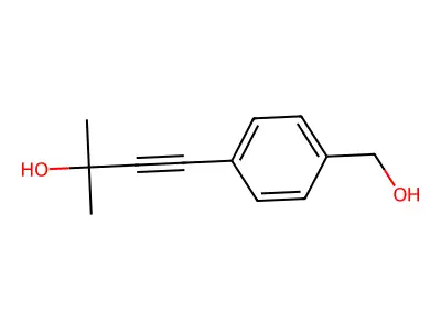 4-[4-(Hydroxymethyl)phenyl]-2-methylbut-3-yn-2-ol structure